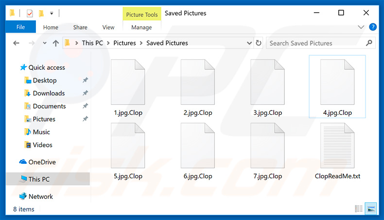 Figure:2 Files encrypted by Clop