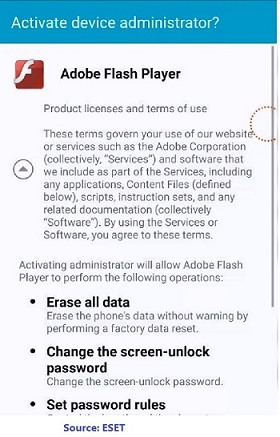 Accessibility service permissions