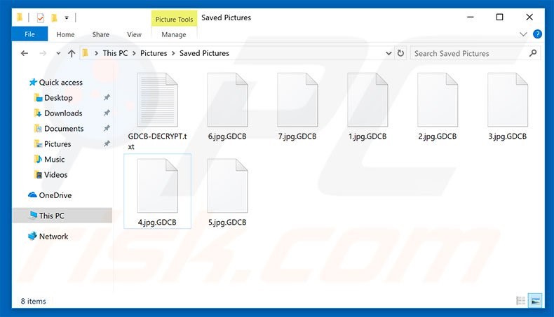 Files encrypted with .GDCB Extension