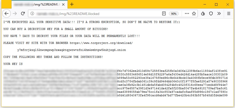 Ransomware note