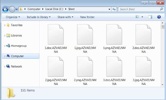 Fig.1 Files encrypted by NoEscape Ransomware (Source: BleepingComputer)