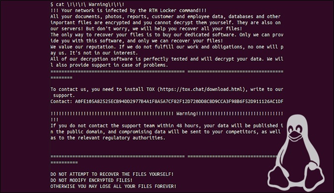 Fig.2 RTM Locker ransom note [Source: Uptycs]