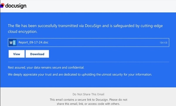 Fig.2: Initial Phishing document (Source: Forcepoint)