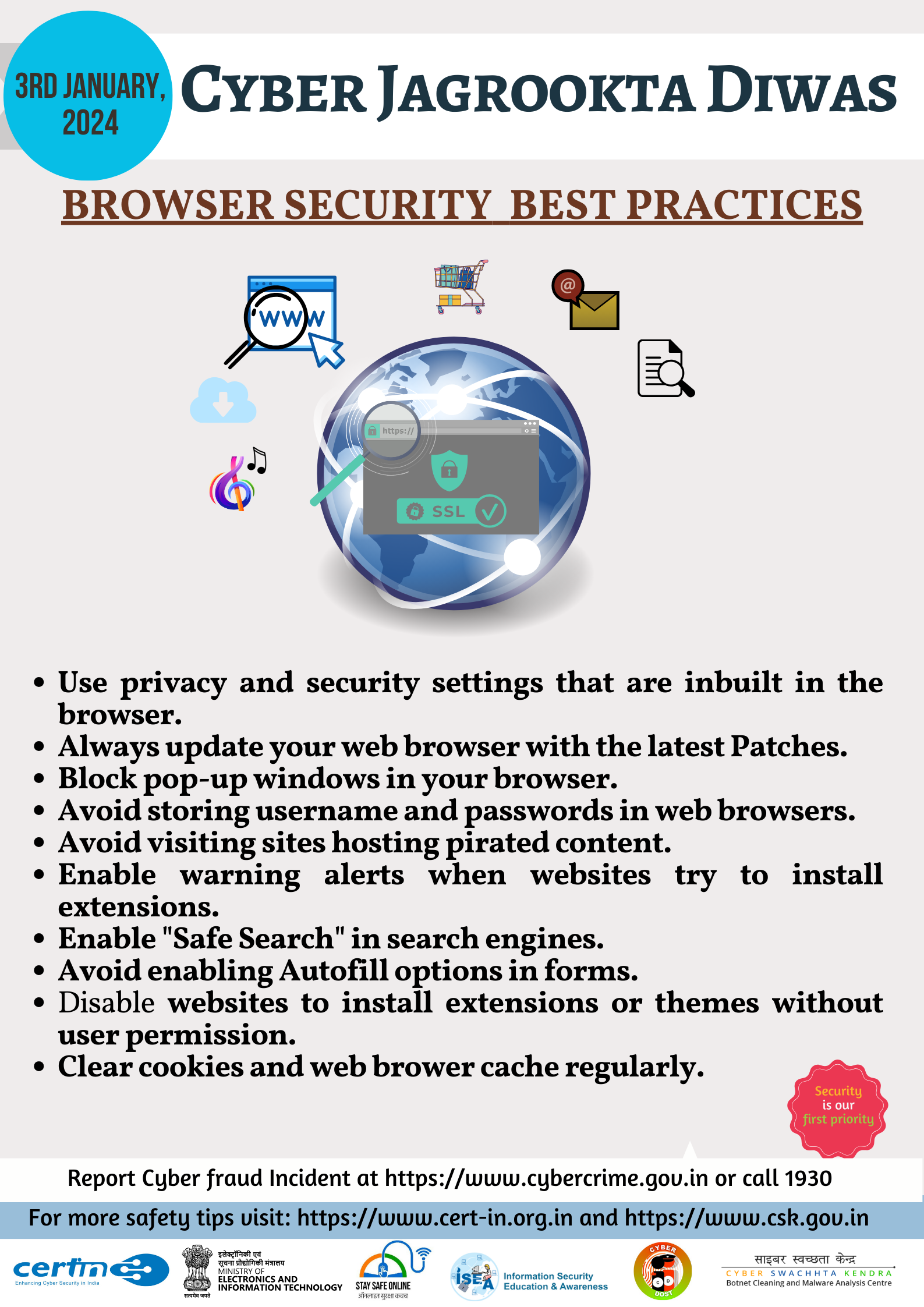Report Cyber Security incidents to incident@cert-in.org.in Fig 2