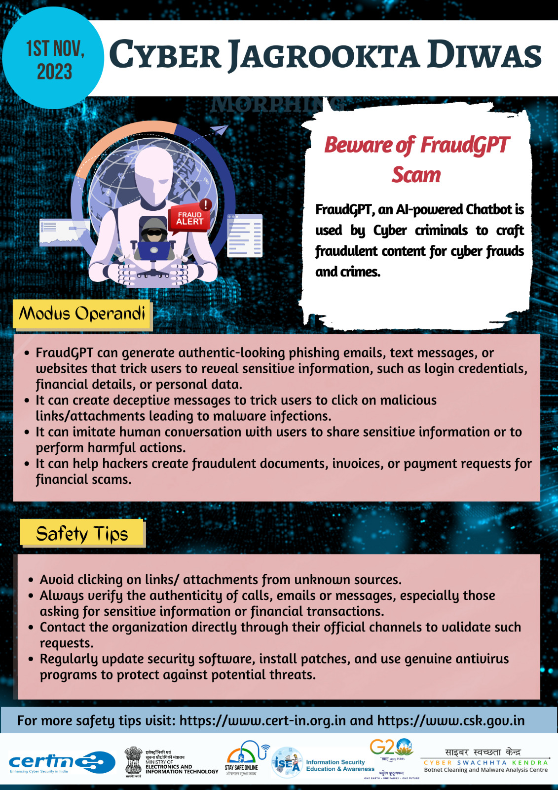 Report Cyber Security incidents to incident@cert-in.org.in Fig 1
